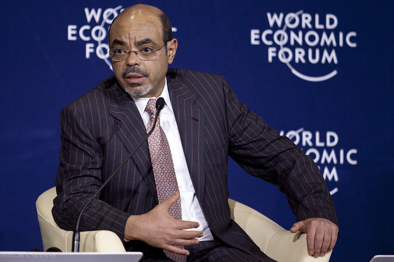 Meles Zenawi at the 'Grow Africa: Transforming African Agriculture' Session.