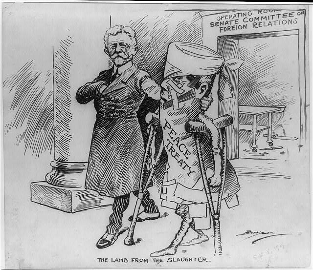 This is a 1919 political cartoon from The Evening Star.