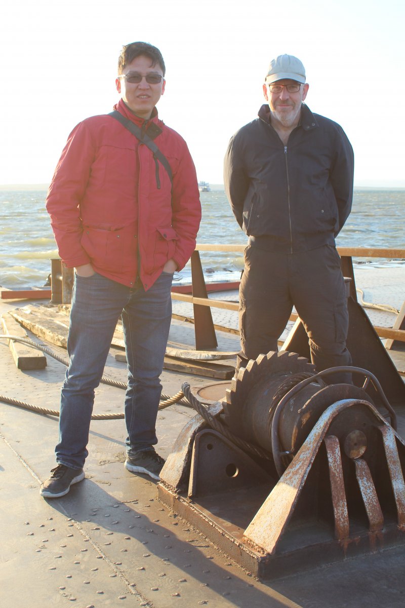 Nikolay and David on Irtysh Ferry.