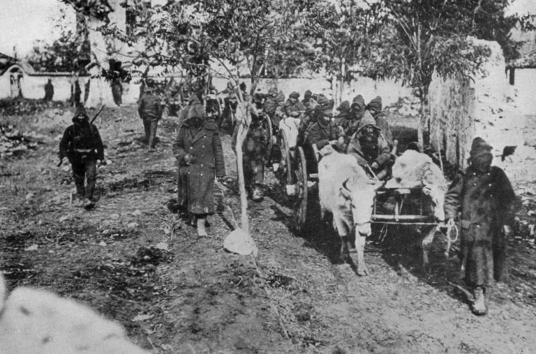 Cholera patients arriving in Constantinople in 1912, during the Balkan Wars.