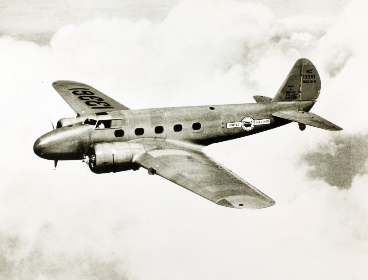 A Boeing 247 plane in 1933.