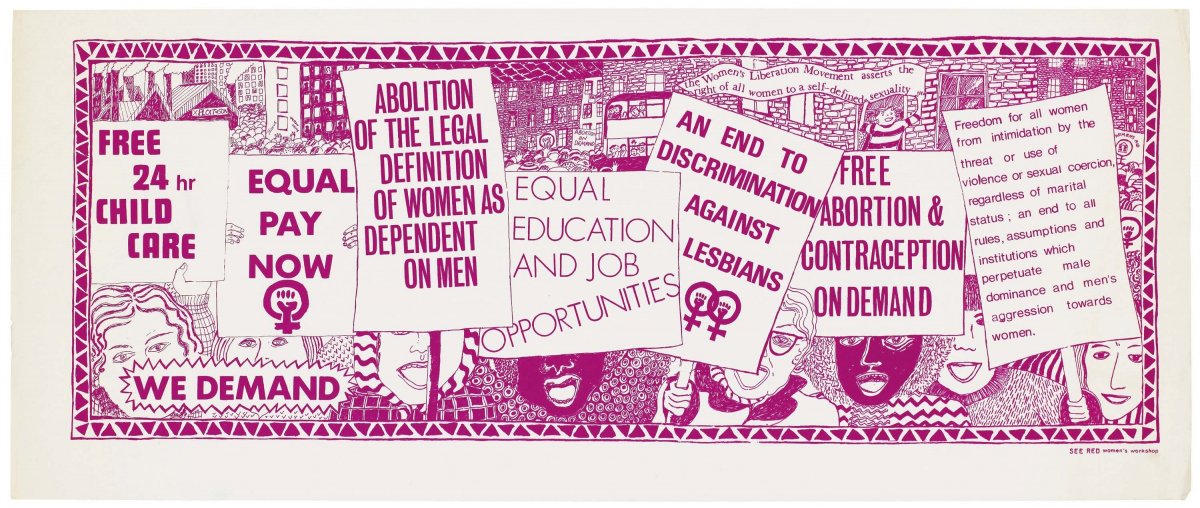 A 1974 poster for International Women’s Day from the United Kingdom.