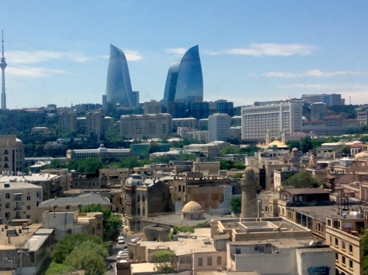 View of Baku from the roof of the Maiden Tower.