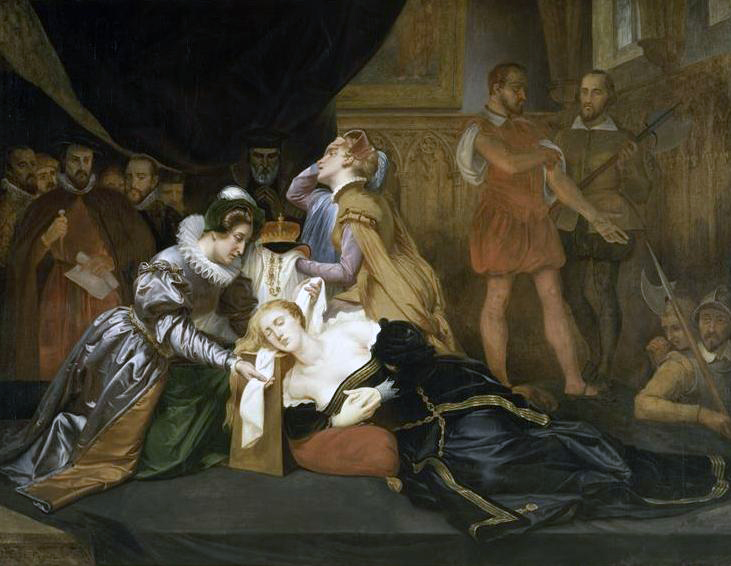 French painter Abel de Pujol’s painting of The execution of Mary, Queen of Scots.