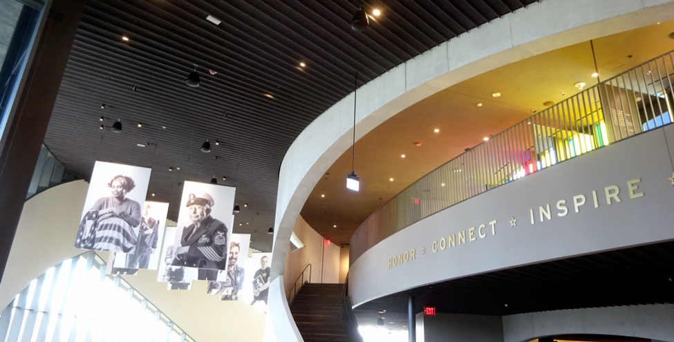 The museum's circular design continues in its interior.