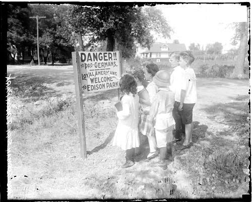 An anti-German sign in Chicago.