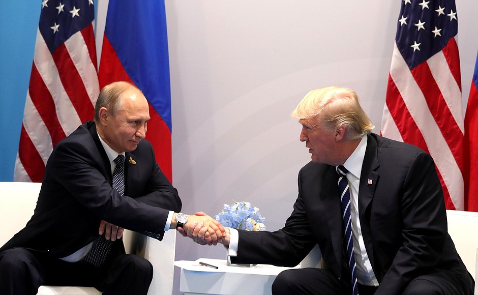 Russian President Vladimir Putin and American President Donald Trump meeting in July 2017.