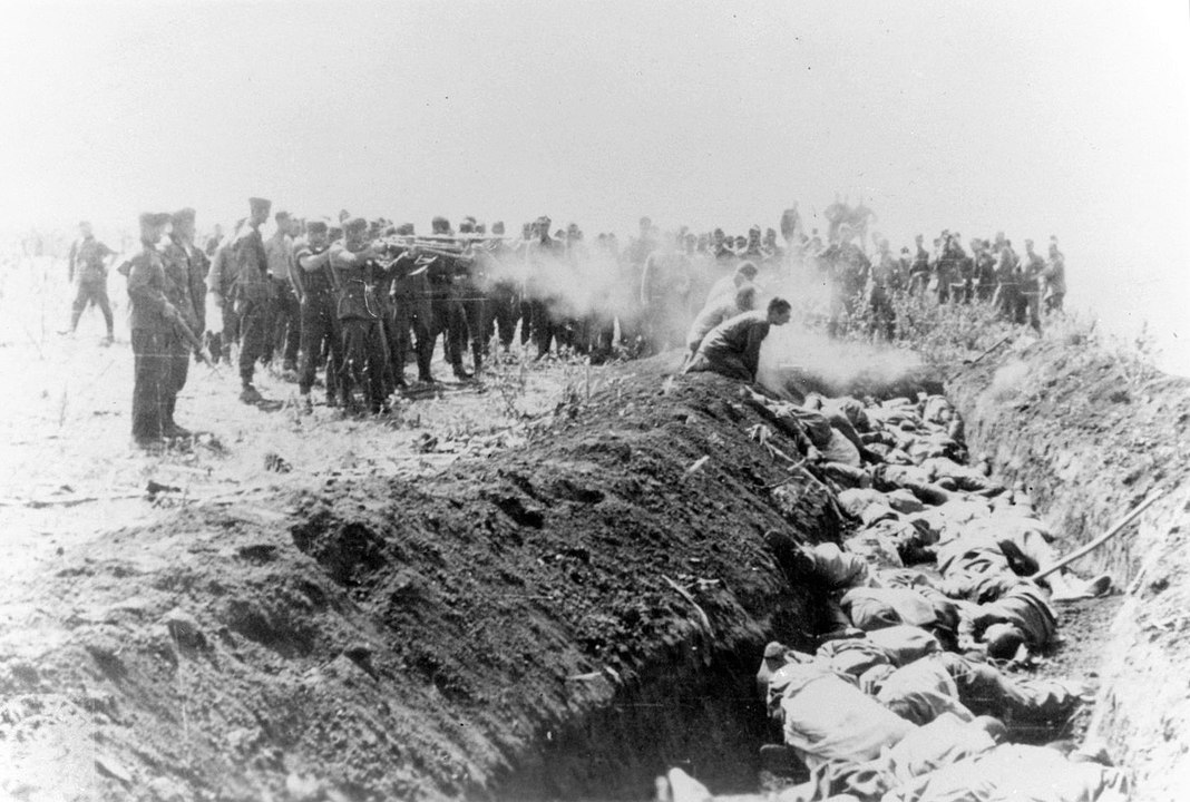 Mass execution of Soviet civilians carried out by a German Einsatzgruppen unit in 1941