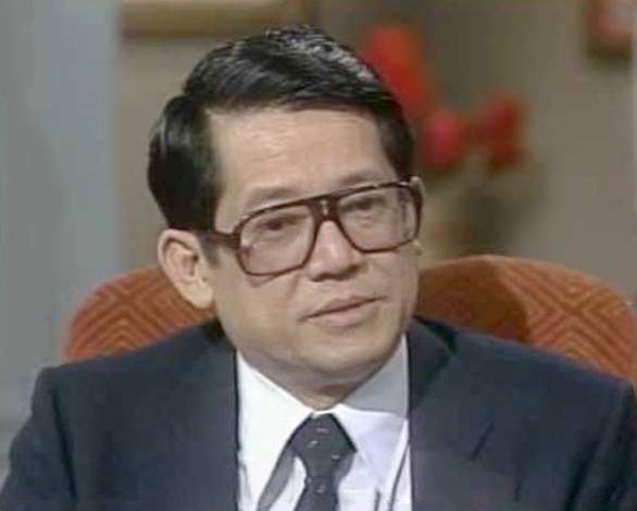 Senator Benigno Aquino in an interview with Pat Robertson before his assassination in 1983
