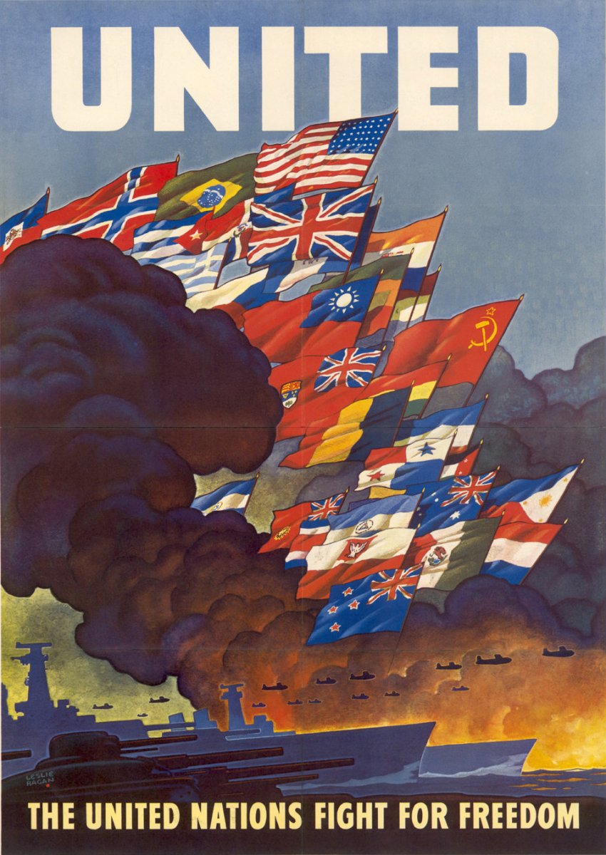  The United States, Great Britain, and Soviet Union led a coalition known as the united nations against the Axis Powers during World War II.