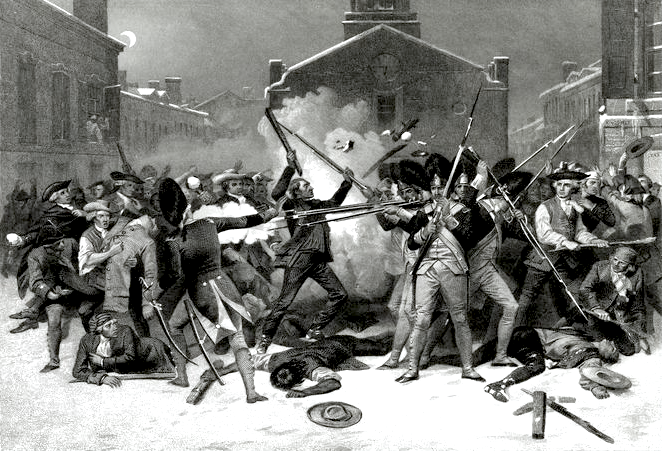 This 1878 engraving shows the chaos at the scene of the Boston Massacre.