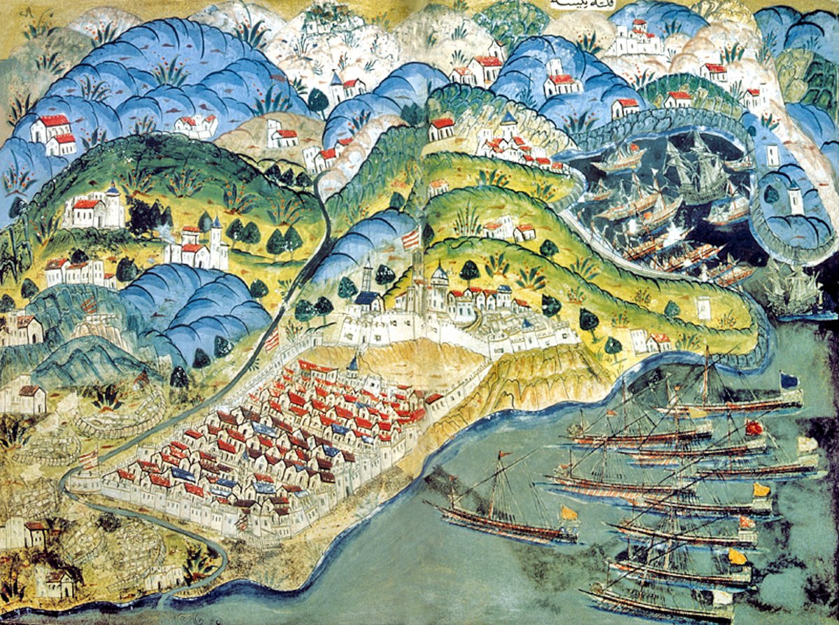 An illustration of the joint Franco-Ottoman Siege of Nice, in 1543.