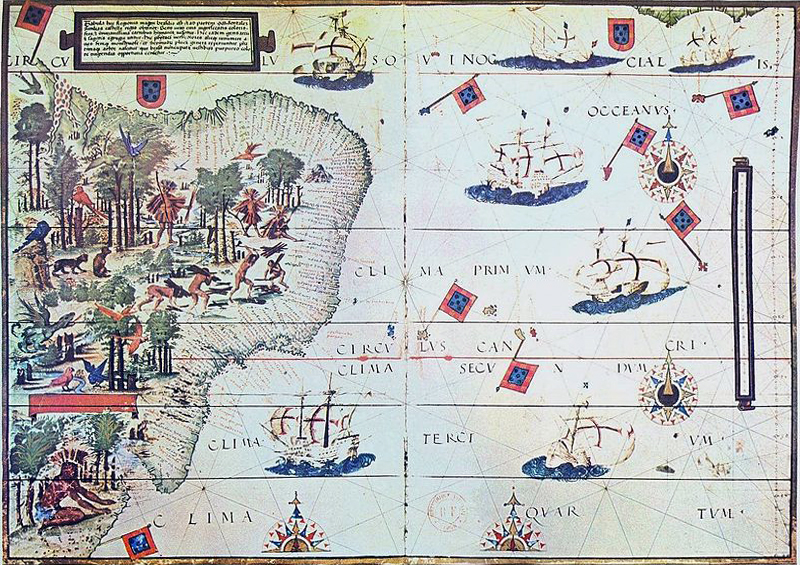 Brazil, as depicted in a 1519 atlas