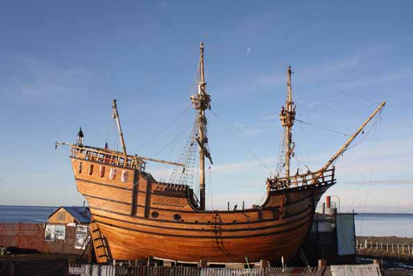 A modern replica of the Victoria, one of the ships in Magellan's fleet