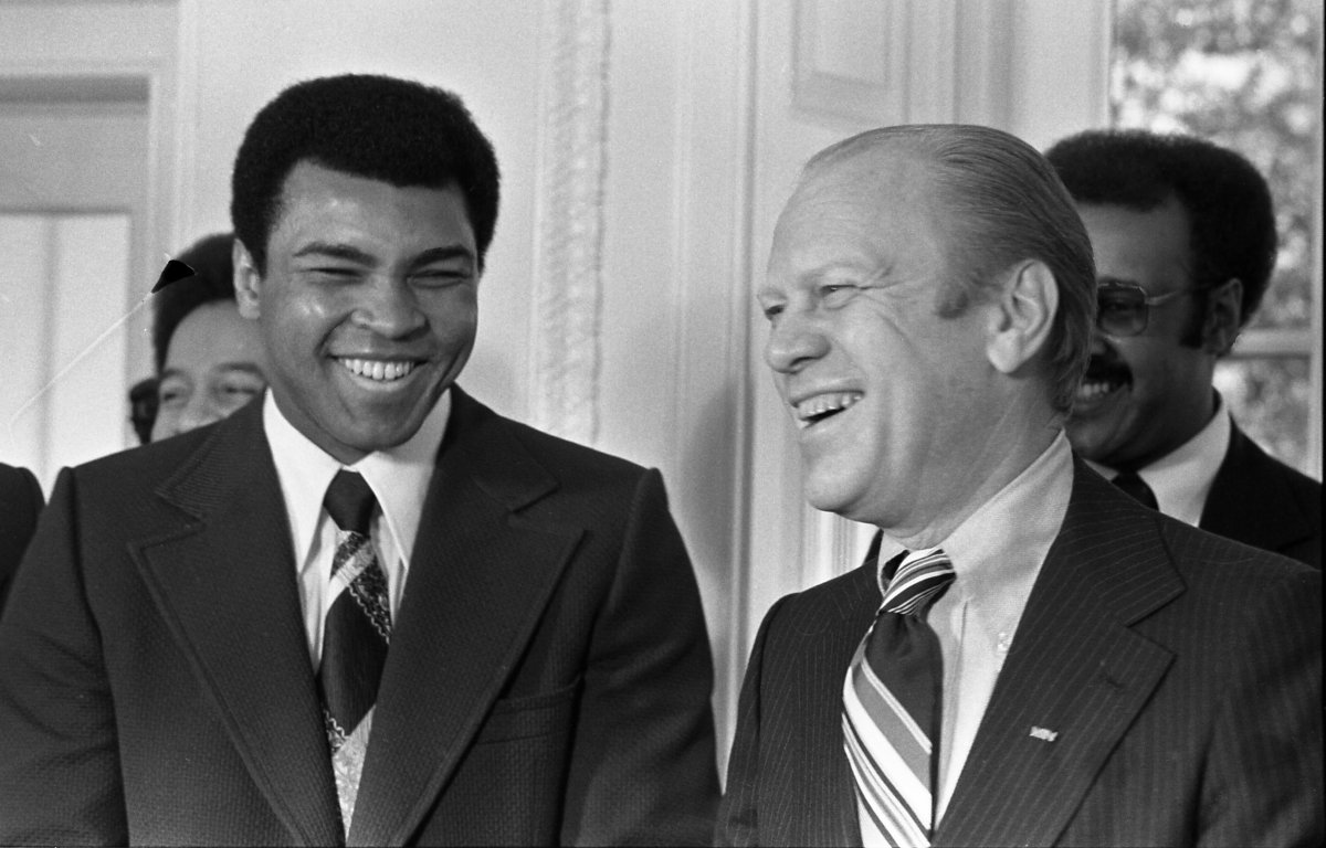 Muhammad Ali with President Gerald Ford.