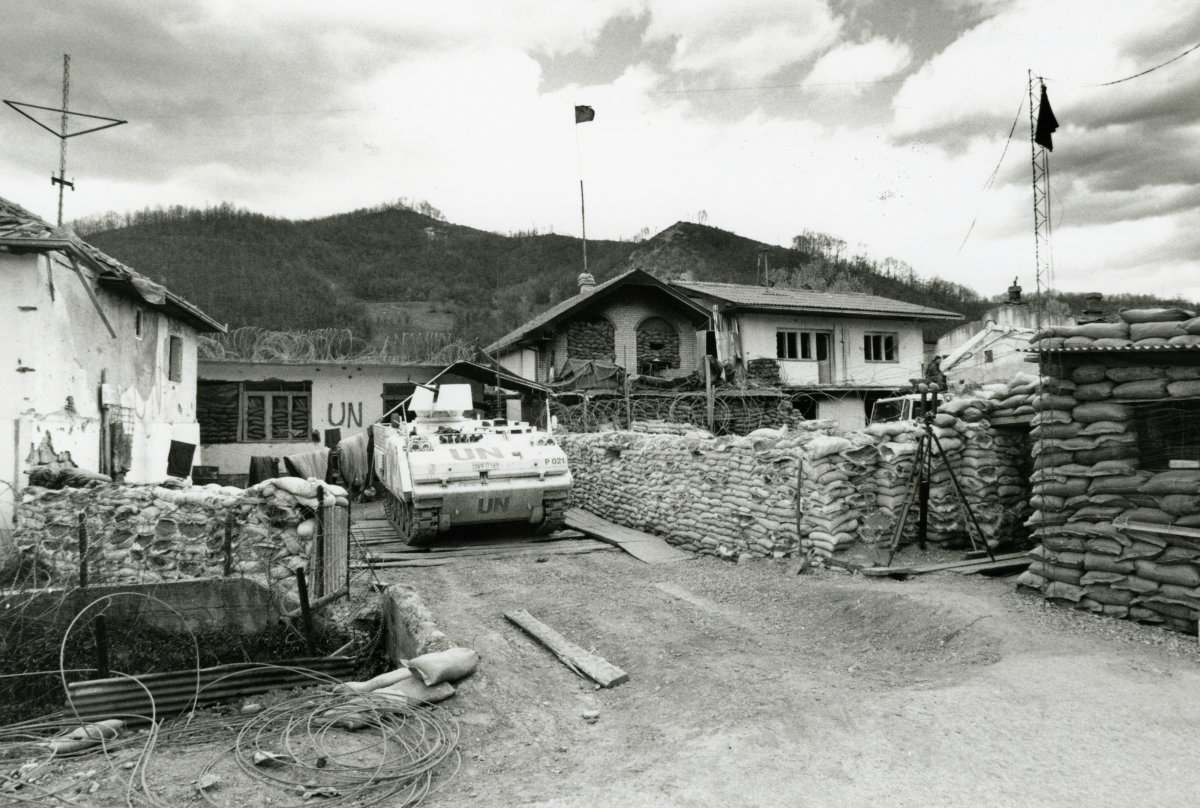 This Dutch UNPROFOR observation post in Srebrenica took heavy fire.