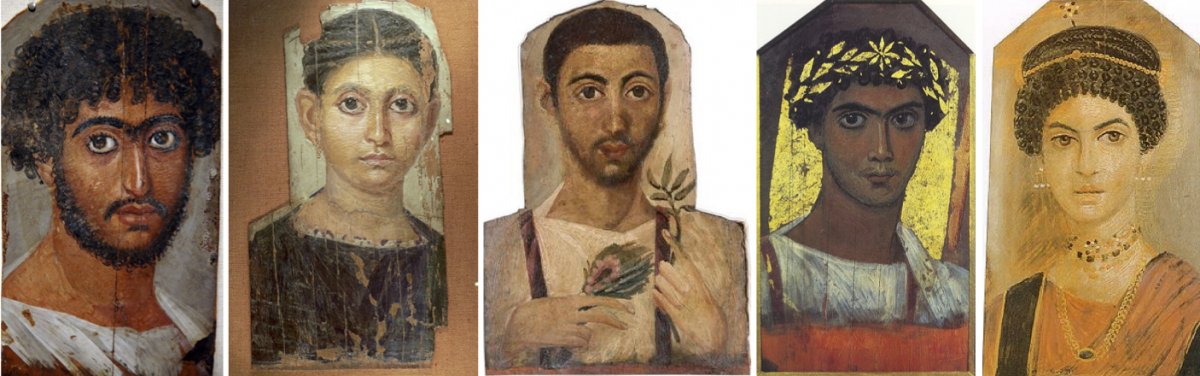 Roman era mummy portraits.