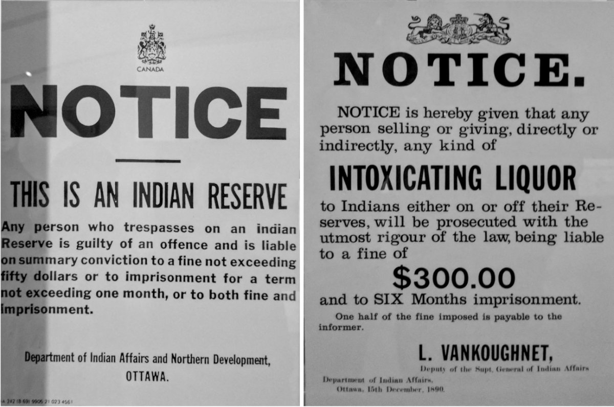 Department of Indian Affairs and Northern Development signs in the Canadian Museum of History