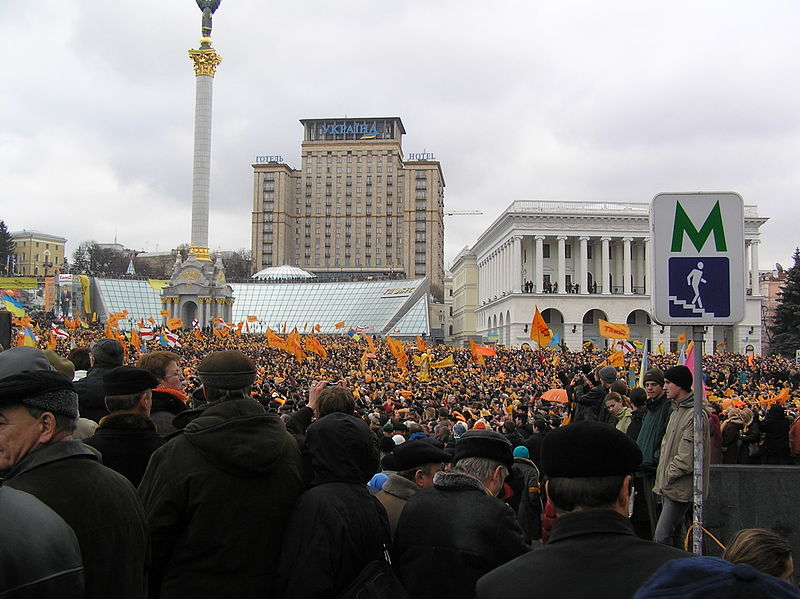 Orange Revolution rally, 2004.