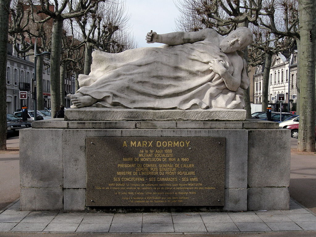 Monument to Marx Dormoy in Montluçon, France.