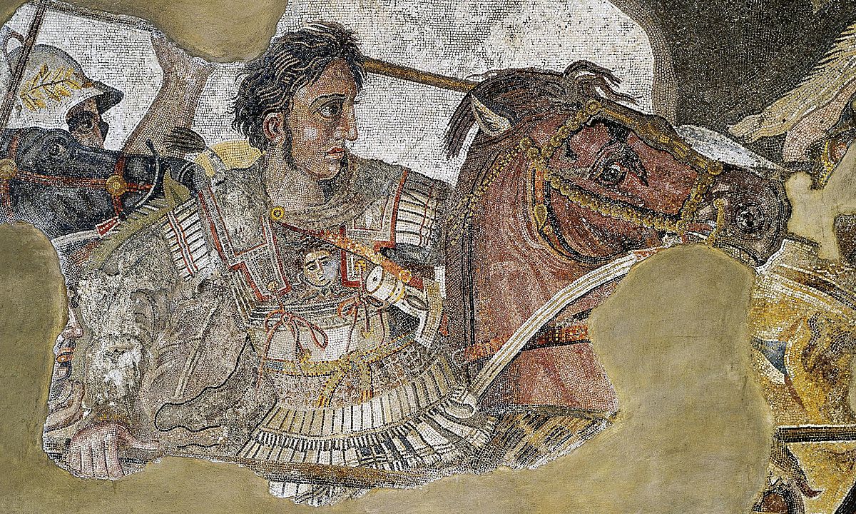 Alexander the Great is pictured here in a mosaic from the House of the Faun in Pompeii.