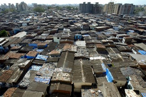Slums in Dar es Salaam, Tanzania.