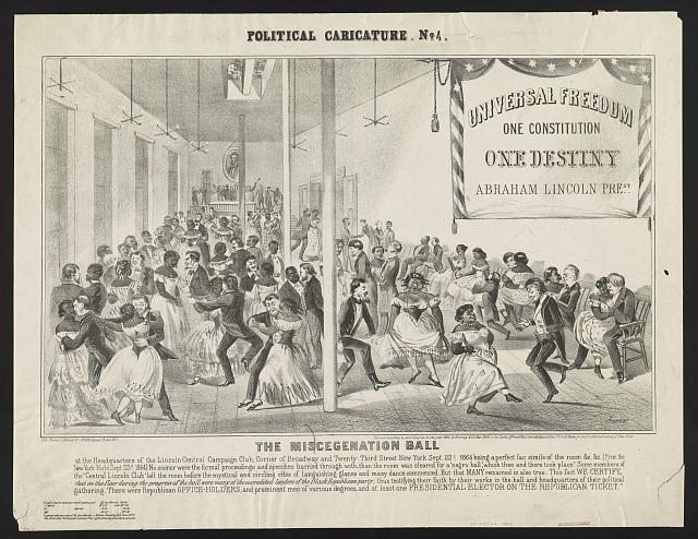 An 1864 anti-Republican satire using white northerners’ fears of racial mixing.