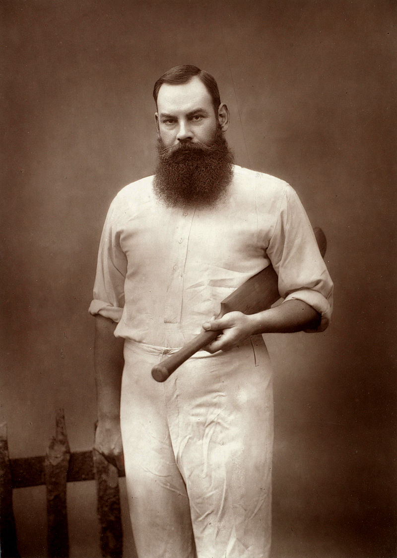 The famously burly W.G. Grace had imposing facial hair.