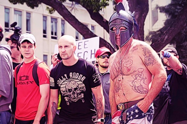 Alt-right protestors in Berkley, CA in 2017.