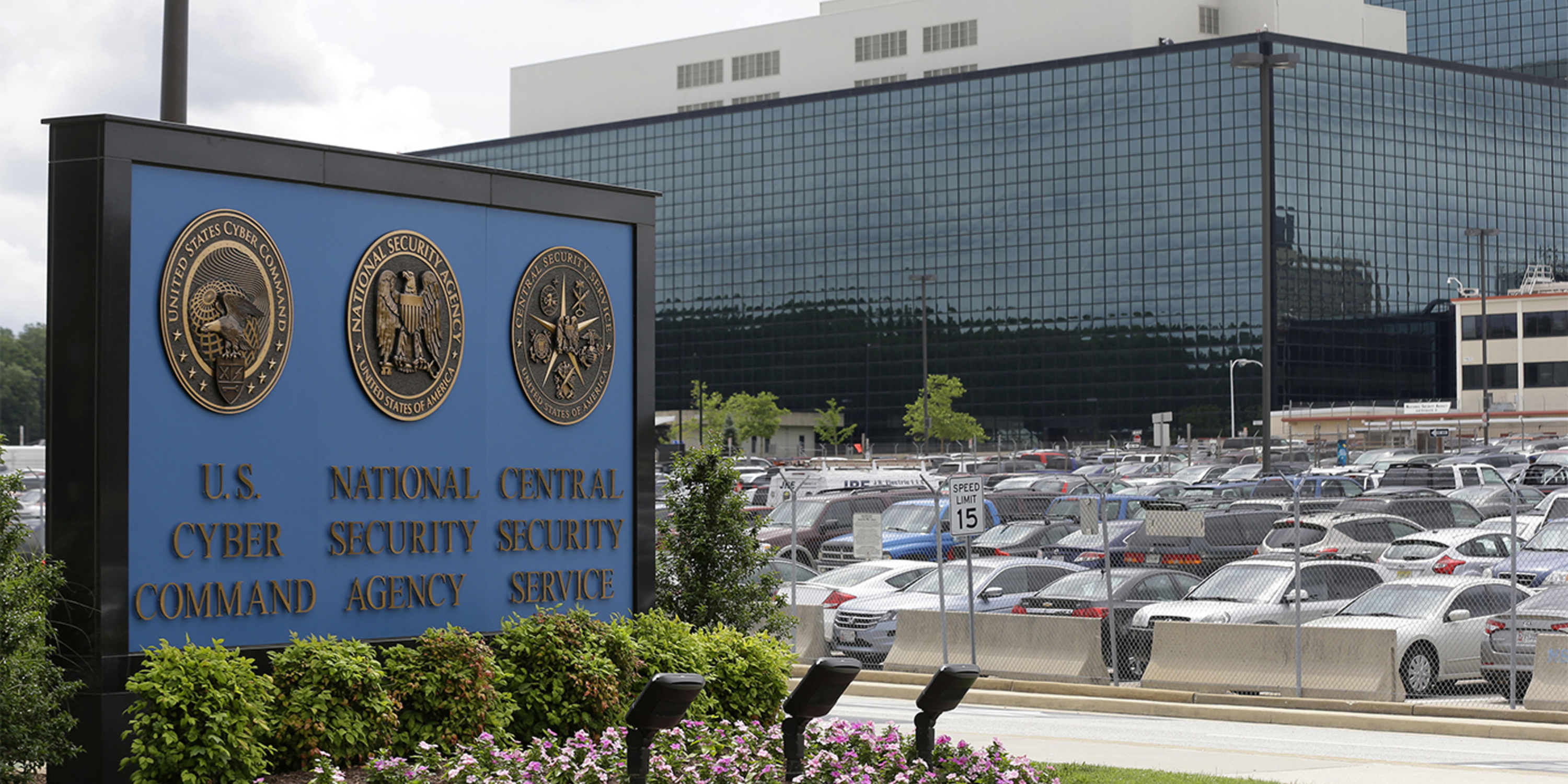 The front of the National Security Administration in Fort Meade, MD