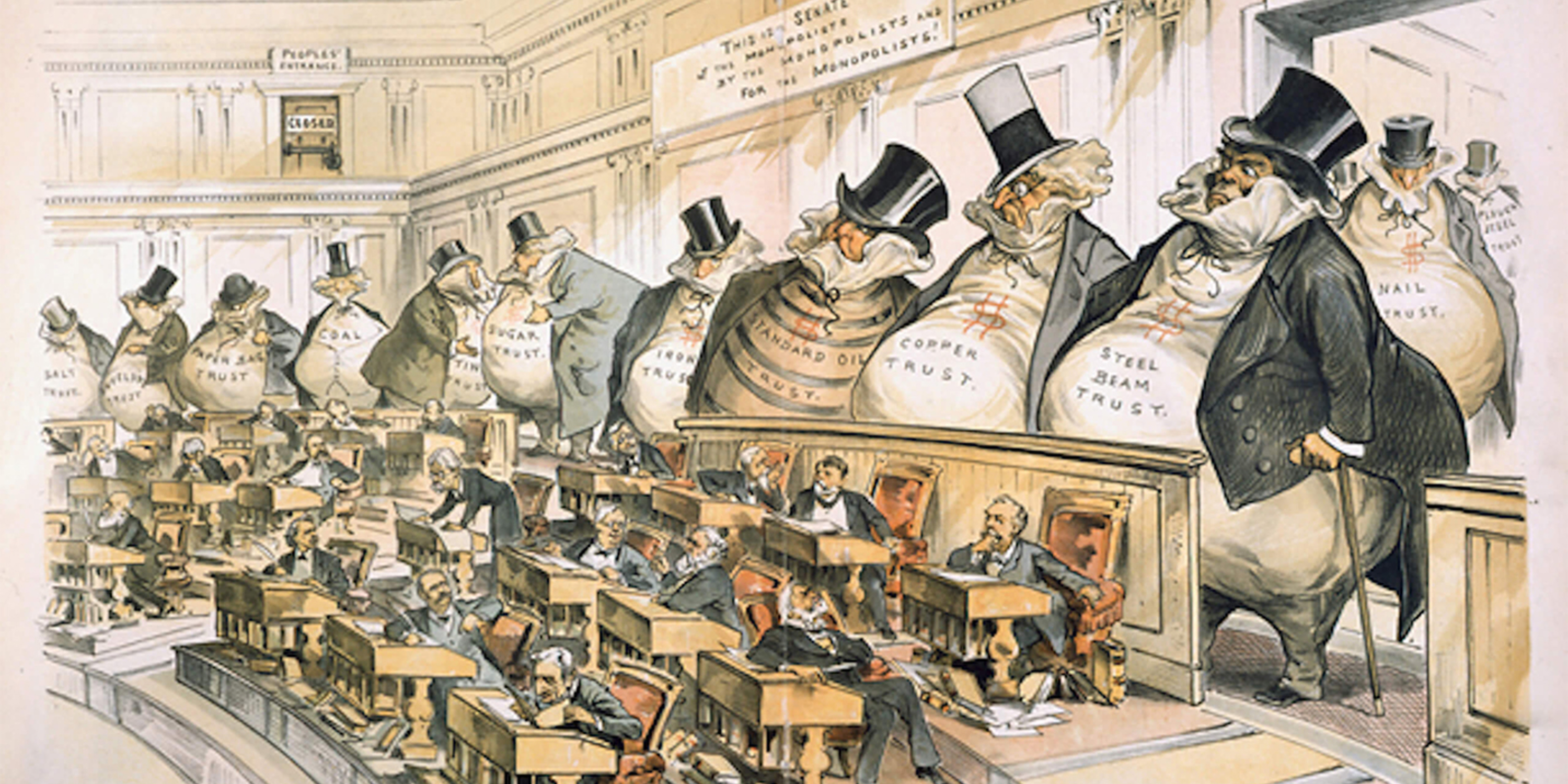 Cartoon from Puck: The Bosses of the Senate