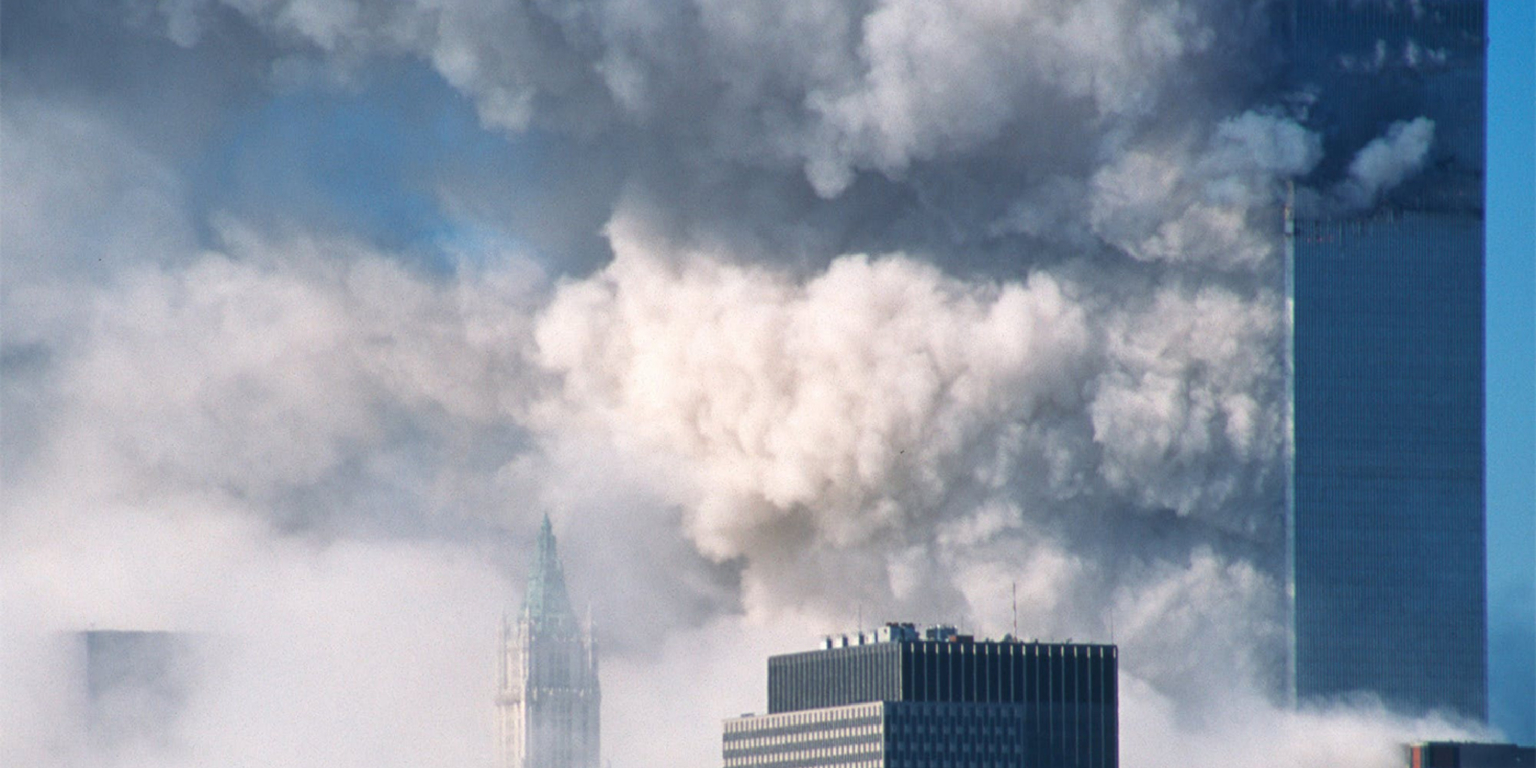 The World Trade Center towers on September 11, 2001
