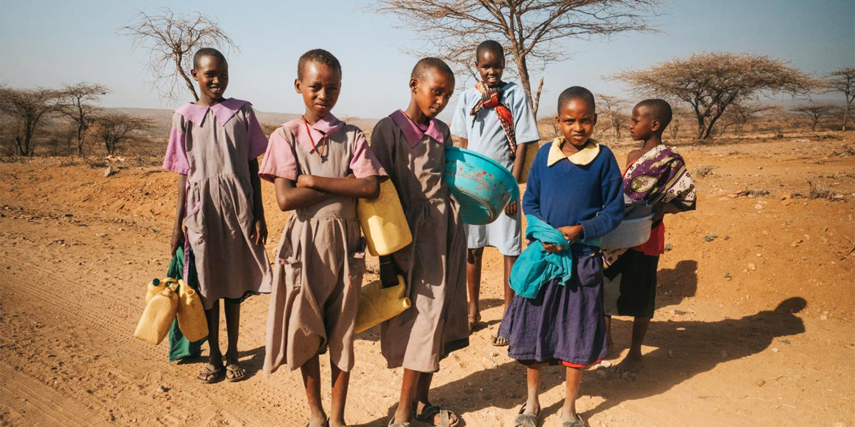 A group of children in Sub-Saharan Africa