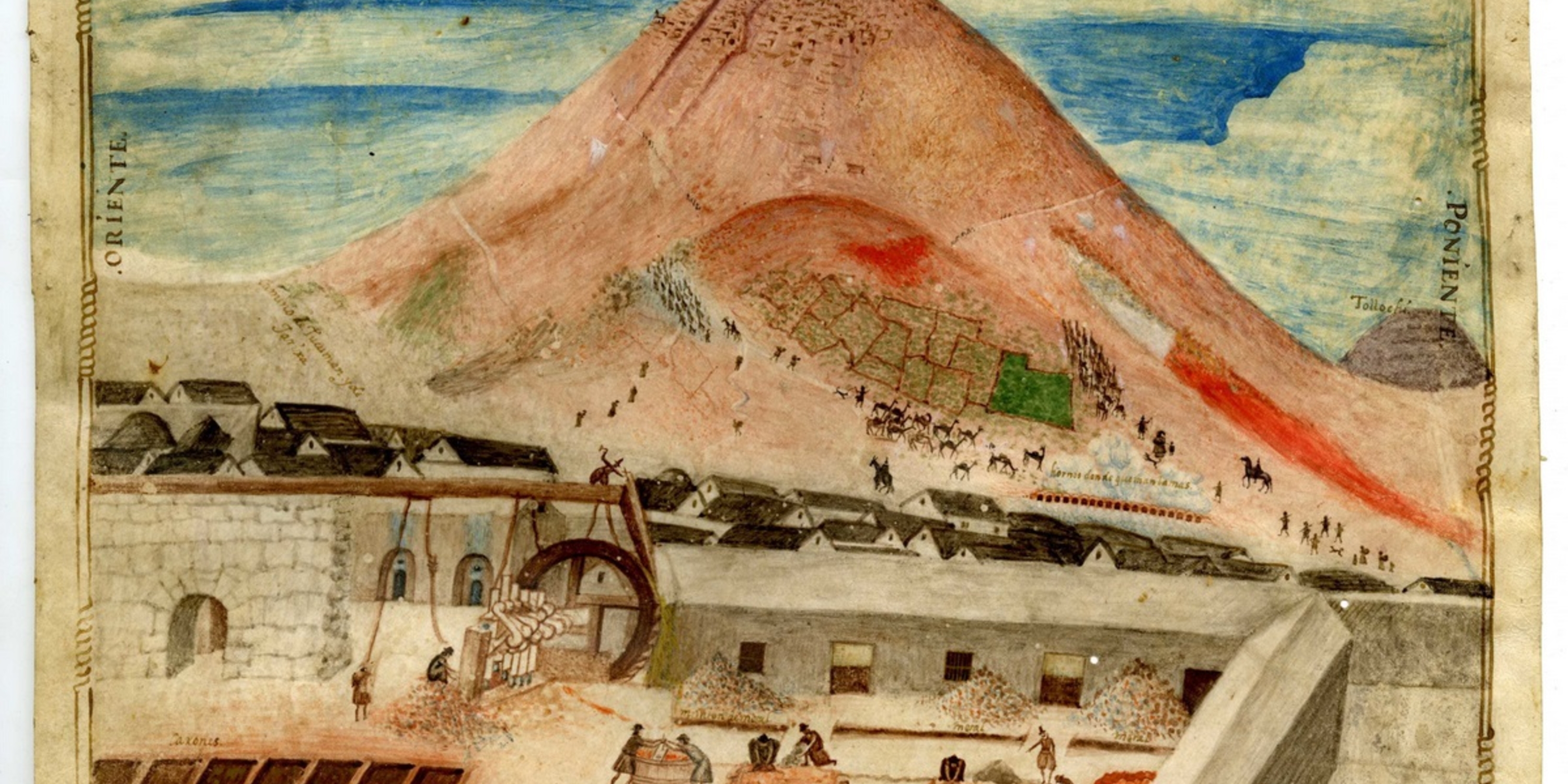 Cerro Rico of Potosí, c.1603. Courtesy Hispanic Society of America