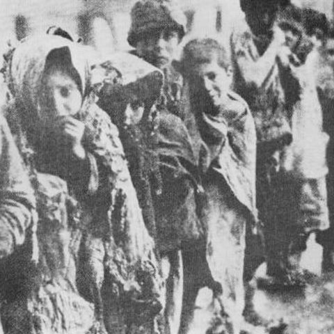 Orphan children from the Armenian Genocide.