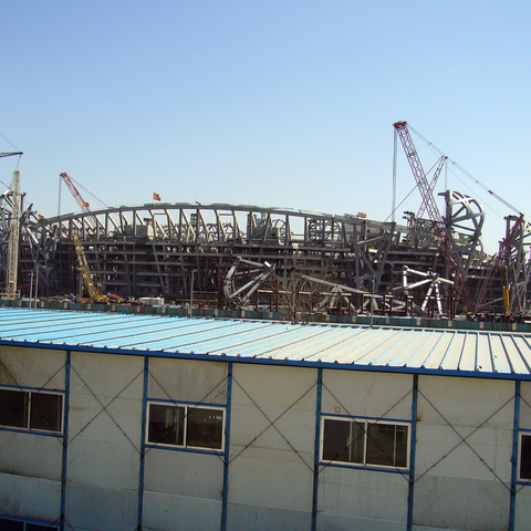 Construction of the National Stadium in Beijing for the 2008 Games