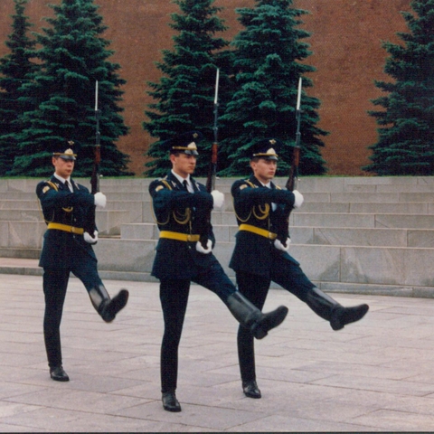 Soldiers guarding Lenin’s Mausoleum