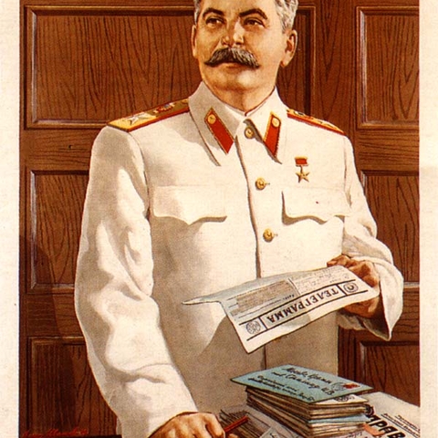 Poster of Stalin (Let's Come to Abundance)