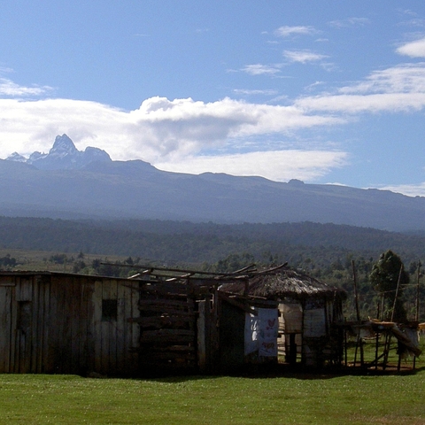 Mount Kenya, the highest points are Batian (5,199m) and Nelion (5,188m)