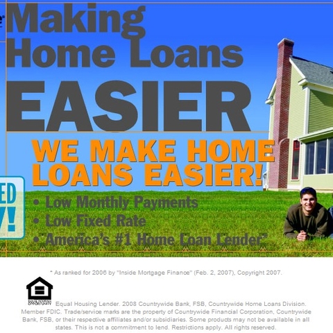 Online Advertisement from Countrywide Home Loans, Fostering the "Dream"