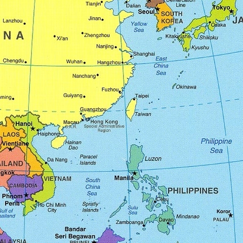 Political Map of East Asia