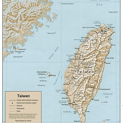 1992 Map of Taiwan