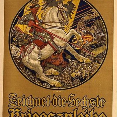 An Austro-Hungarian poster appealing for citizens to buy war loans in 1914.