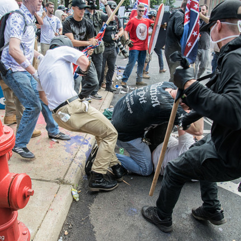 Violence at the Unite the Right rally.