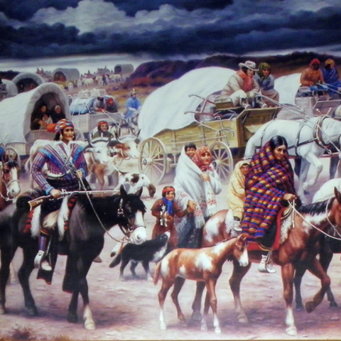 A mural to the Trail of Tears in Oklahoma.