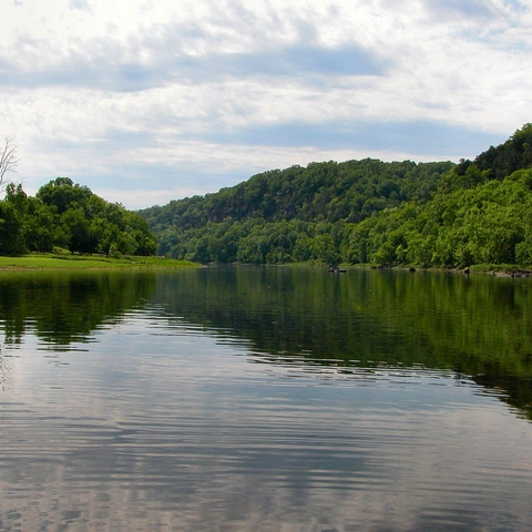 The intended site of the Whitewater Development Corporation along the Whitewater River in Arkansas.