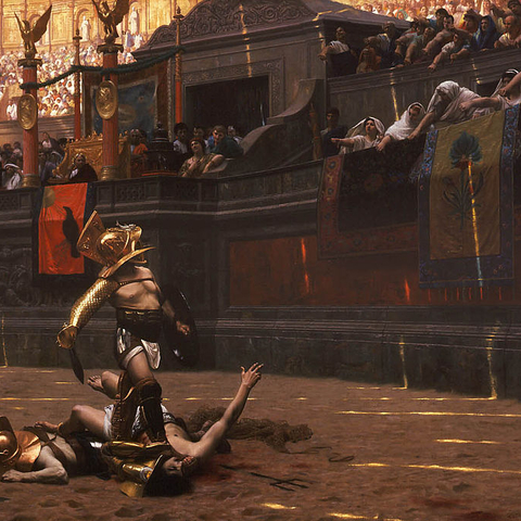 'Pollice Verso' is a painting by French artist Jean-Léon Gérôme.