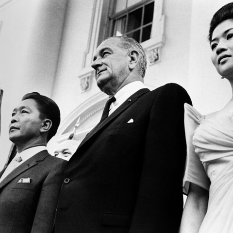 President Ferdinand Marcos and wife, Imelda Marcos with President Lyndon B. Johnson and Lady Bird Johnson, 1966.