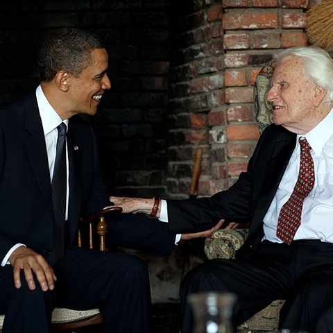 Billy Graham with President Barack Obama.