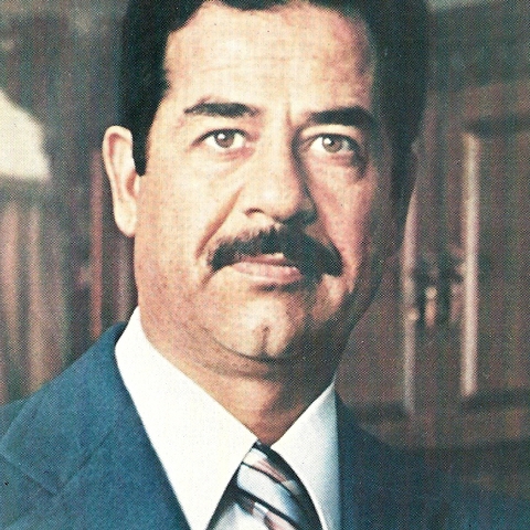 Saddam Hussein, fifth president of Iraq.